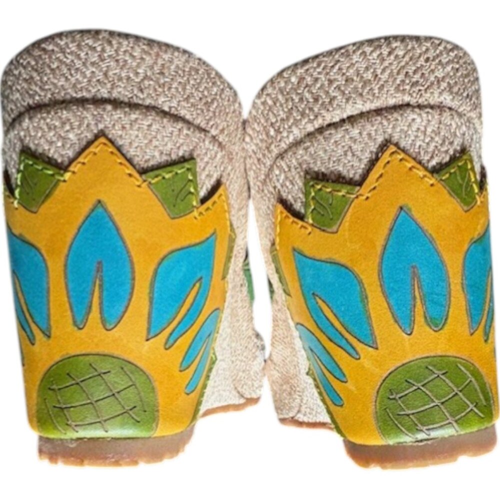 Spring Step L'Artiste Floral Embrace Slides - Turquoise/Multi - 40 - Picture 7 of 13